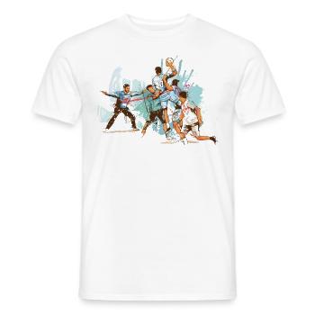 Handball Sketch - Männer T-Shirt - Weiß - Vorne - AI Model Male 178 dark (178cm)