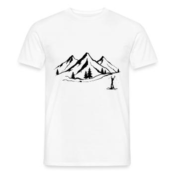 Berg 1 und Skifahren - - Männer T-Shirt - Weiß - Vorne - AI Model Male 178 dark (178cm)
