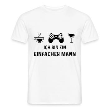 Ich bin ein Einfacher Mann - (2) - Männer T-Shirt - Weiß - Vorne - AI Model Male 178 dark (178cm)