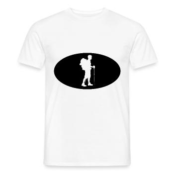 semicircle and wandering - - Men's T-Shirt - white - Front - AI Model Male 178 dark (178cm)