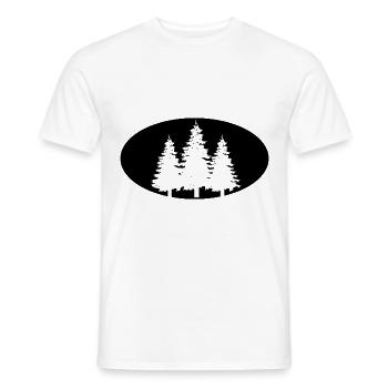 Semicircle and trees - - Men's T-Shirt - white - Front - AI Model Male 178 dark (178cm)
