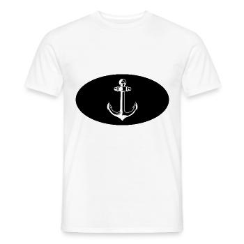 Semicircle and sailboat - (2) - Men's T-Shirt - white - Front - AI Model Male 178 dark (178cm)