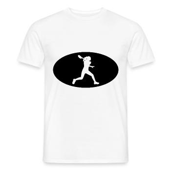 Semicircle and Tennis - - Men's T-Shirt - white - Front - AI Model Male 178 dark (178cm)