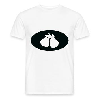 Halbkreis Boxhandschuhe - Bo - Männer T-Shirt - Weiß - Vorne - AI Model Male 178 dark (178cm)