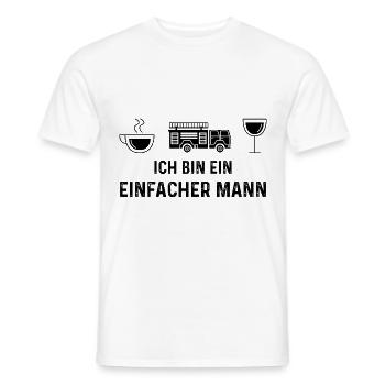 Ich bin ein Einfacher Mann 1 - - Männer T-Shirt - Weiß - Vorne - AI Model Male 178 dark (178cm)
