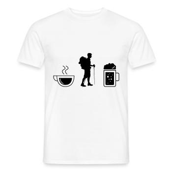 Kaffeebier und Wandern - - Männer T-Shirt - Weiß - Vorne - AI Model Male 178 dark (178cm)