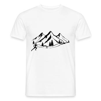 Berg 1 und Laufen - (2) - Männer T-Shirt - Weiß - Vorne - AI Model Male 178 dark (178cm)