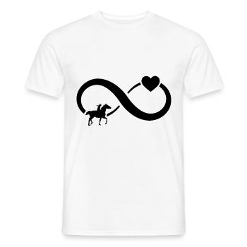 Infinity Heart et Cheval 1 - - T-shirt homme - blanc - Devant - AI Model Male 178 dark (178cm)
