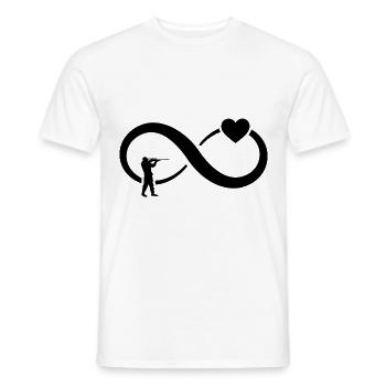 Infinity Heart and Hunt 1 - - Men's T-Shirt - white - Front - AI Model Male 178 dark (178cm)