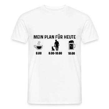 Mon plan pour aujourd’hui 1 - - T-shirt homme - blanc - Devant - AI Model Male 178 dark (178cm)