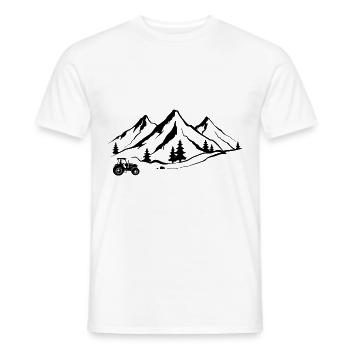 Mountain 1 and Agriculture - - Men's T-Shirt - white - Front - AI Model Male 178 dark (178cm)