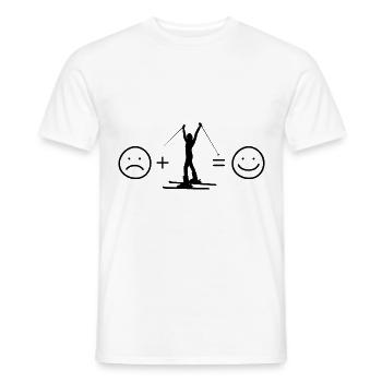 Smile Face und Skifahren - - Männer T-Shirt - Weiß - Vorne - AI Model Male 178 dark (178cm)