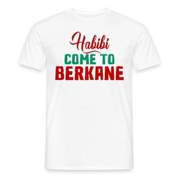 Habibi Come To Berkane - T-shirt homme - blanc - Devant - AI Model Male 178 dark (178cm)