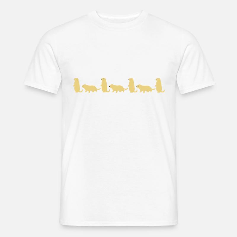 Murmeltier vektor - Männer T-Shirt - Weiß