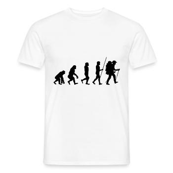Evolution Wandermensch - - Männer T-Shirt - Weiß - Vorne - AI Model Male 178 dark (178cm)