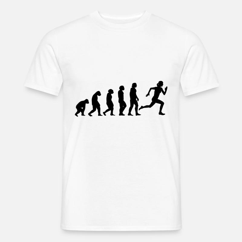 Évolution et course - - T-shirt homme - blanc