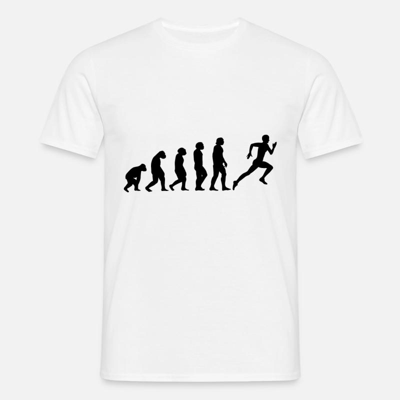 Evolution and Running - (2) - Men's T-Shirt - white
