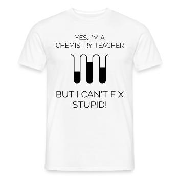chemistry - Men's T-Shirt - white - Front - AI Model Male 178 dark (178cm)