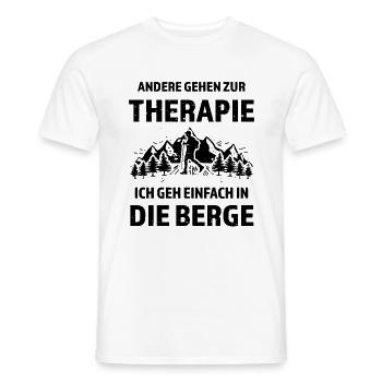 Therapie Ich Geh einfach in die Berge - - Männer T-Shirt - Weiß - Vorne - AI Model Male 178 dark (178cm)