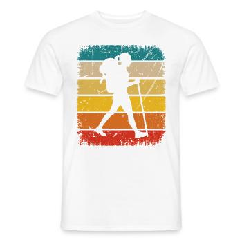 Vintage Square and Hiking 1 - - Men's T-Shirt - white - Front - AI Model Male 178 dark (178cm)