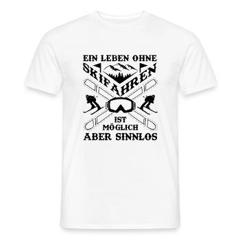 Einleben ohne Skifenahren - - Männer T-Shirt - Weiß - Vorne - AI Model Male 178 dark (178cm)