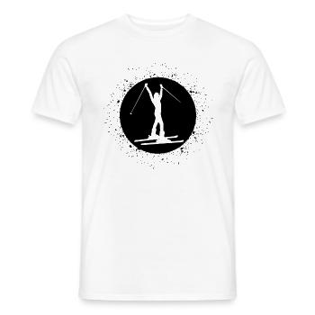 Kreis mit Spritzen und Skifahren - - Männer T-Shirt - Weiß - Vorne - AI Model Male 178 dark (178cm)