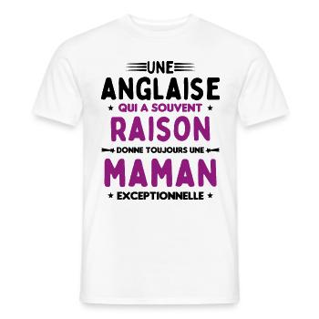 Une anglaise donne toujours maman exceptionnelle - T-shirt homme - blanc - Devant - AI Model Male 178 dark (178cm)