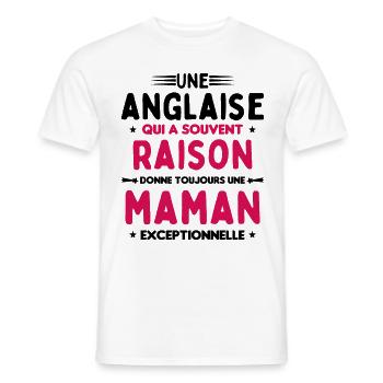 Une anglaise donne toujours maman exceptionnelle - T-shirt homme - blanc - Devant - AI Model Male 178 dark (178cm)
