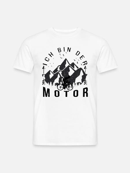 Ich bin der Motor - - Männer T-Shirt - Weiß