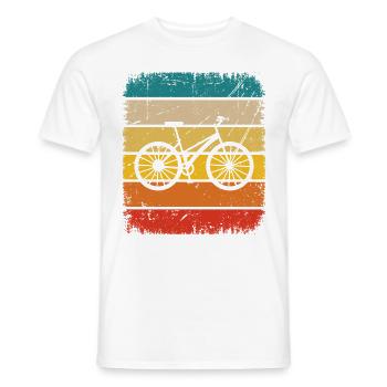 Vintage Square and Cycling - - Men's T-Shirt - white - Front - AI Model Male 178 dark (178cm)