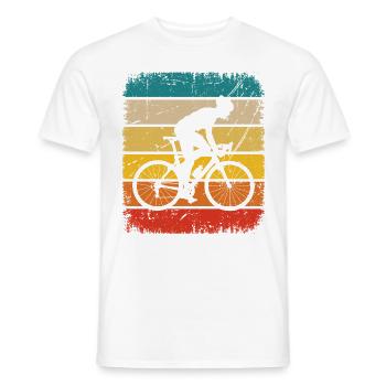 Vintage Square and Cycling 1 - - Men's T-Shirt - white - Front - AI Model Male 178 dark (178cm)
