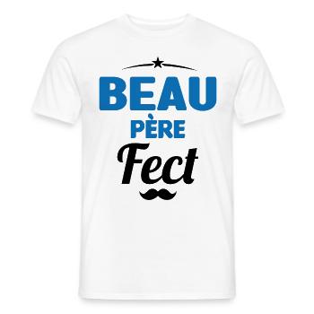 beau-pèrefect cadeau beau-papa anniversaire humour - T-shirt homme - blanc - Devant - AI Model Male 178 dark (178cm)