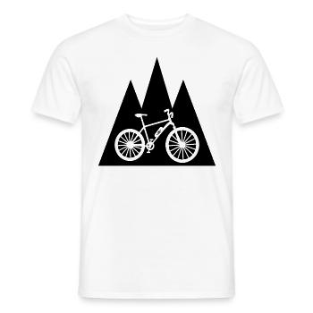 Triangle Mountain and Ebike - - Men's T-Shirt - white - Front - AI Model Male 178 dark (178cm)