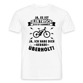 Ist elektrisch - habe dich überholt - - Männer T-Shirt - Weiß - Vorne - AI Model Male 178 dark (178cm)