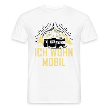 Ich wohn mobil - - Männer T-Shirt - Weiß - Vorne - AI Model Male 178 dark (178cm)