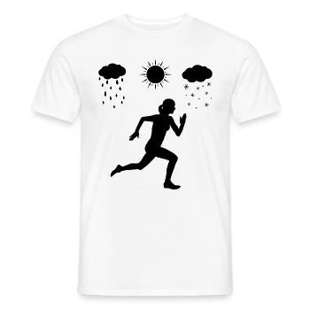 Toutes les saisons et en cours d’exécution - - T-shirt homme - blanc - Devant - AI Model Male 178 dark (178cm)