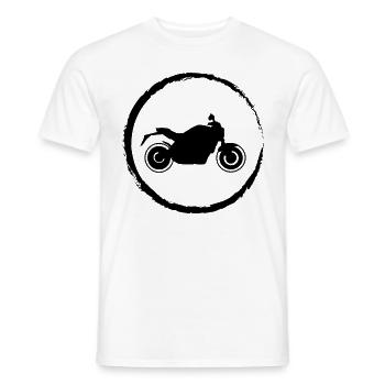Cricle et Moto - (MOTO) - T-shirt homme - blanc - Devant - AI Model Male 178 dark (178cm)
