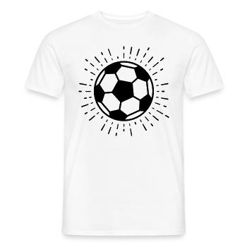 Fireworks and football - - Men's T-Shirt - white - Front - AI Model Male 178 dark (178cm)