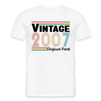 Vintage 2007 Original Parts Cadeau Anniversaire - T-shirt homme - blanc - Devant - AI Model Male 178 dark (178cm)