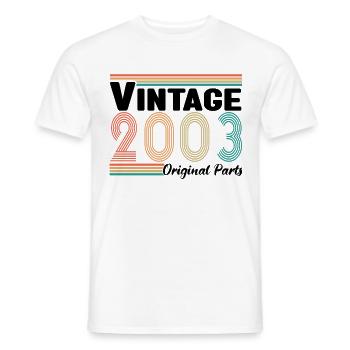 Vintage 2003 Original Parts Cadeau Anniversaire - T-shirt homme - blanc - Devant - AI Model Male 178 dark (178cm)