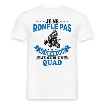 Je Ne Ronfle Pas Je Rêve Que Je Suis Un Quad - T-shirt homme - blanc - Devant - AI Model Male 178 dark (178cm)