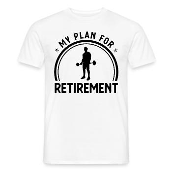 Mon plan de retraite 1 - - T-shirt homme - blanc - Devant - AI Model Male 178 dark (178cm)