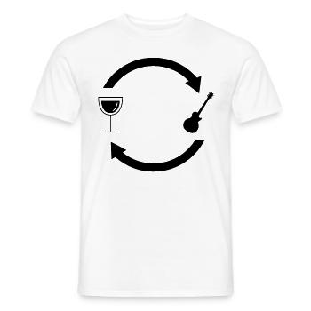 Weinlasten Pfeile und Gitarre - - Männer T-Shirt - Weiß - Vorne - AI Model Male 178 dark (178cm)