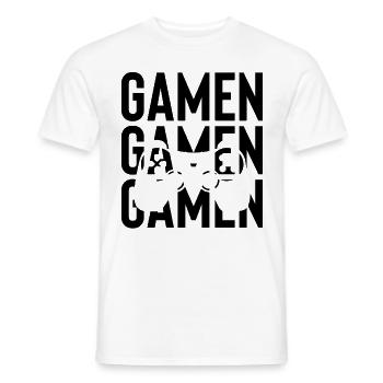 Gamen - - Männer T-Shirt - Weiß - Vorne - AI Model Male 178 dark (178cm)