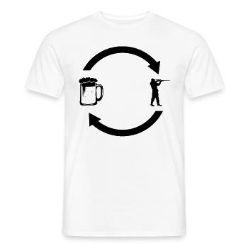 Beer Load Arrows and Hunt 1 - - Men's T-Shirt - white - Front - AI Model Male 178 dark (178cm)