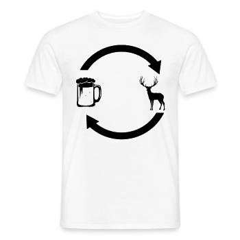 Beer Load Arrows and Hunting 2 - - Men's T-Shirt - white - Front - AI Model Male 178 dark (178cm)
