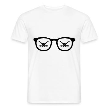 Sunglasses and swimming - - Men's T-Shirt - white - Front - AI Model Male 178 dark (178cm)