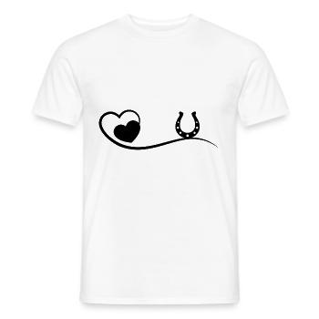 Cœur et Cheval - - T-shirt homme - blanc - Devant - AI Model Male 178 dark (178cm)