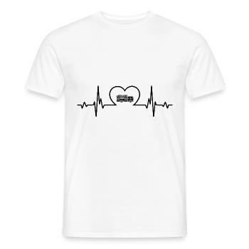 Heartbeat Heart et pompiers 1 - - T-shirt homme - blanc - Devant - AI Model Male 178 dark (178cm)