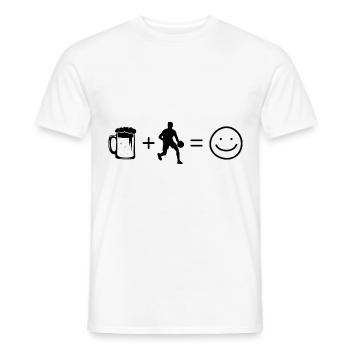 Bier Smile Face und Basketball 1 - - Männer T-Shirt - Weiß - Vorne - AI Model Male 178 dark (178cm)